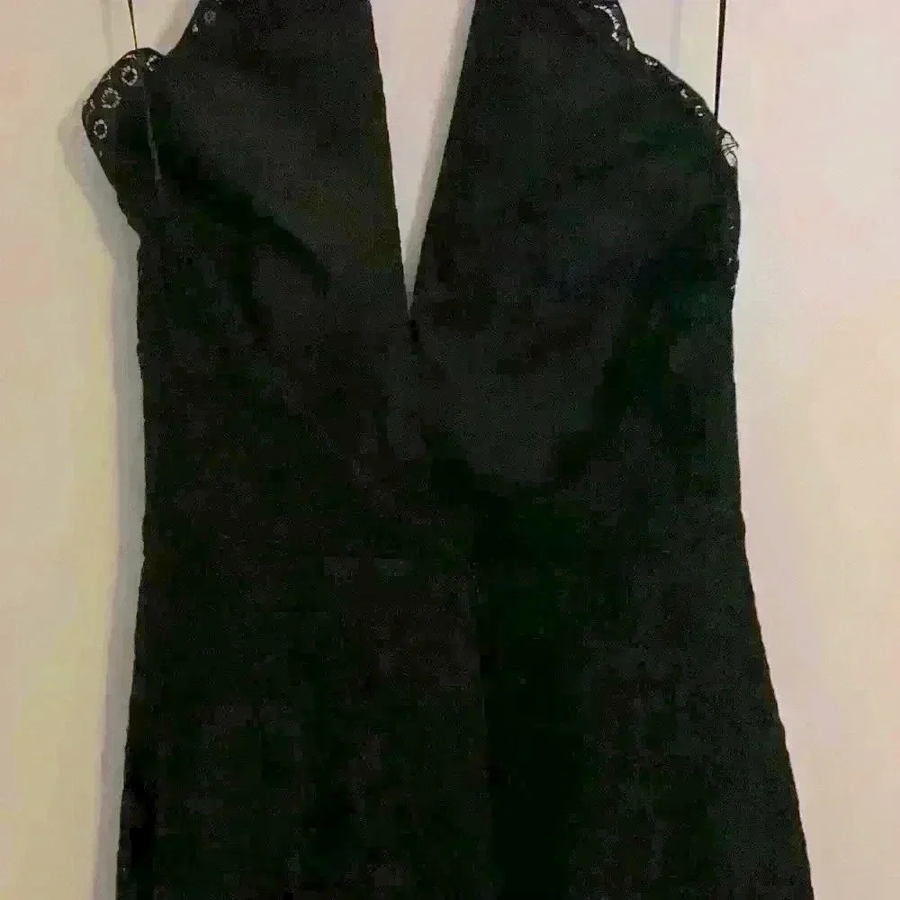 NWT Keepsake The Label Lulus High Roads Black Lace Halter Dress, Womens Size XS